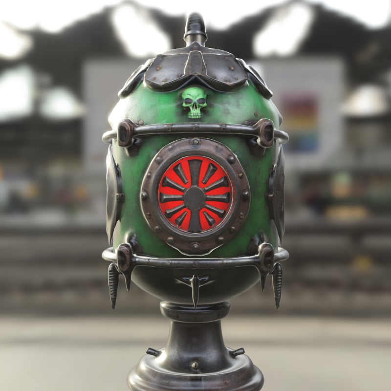 Post Apocalyptic Reactor Core 3D Modell .c4d .max .obj .3ds .fbx .stl .blend 
