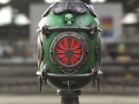 Post Apocalyptic Reactor Core 3D Model