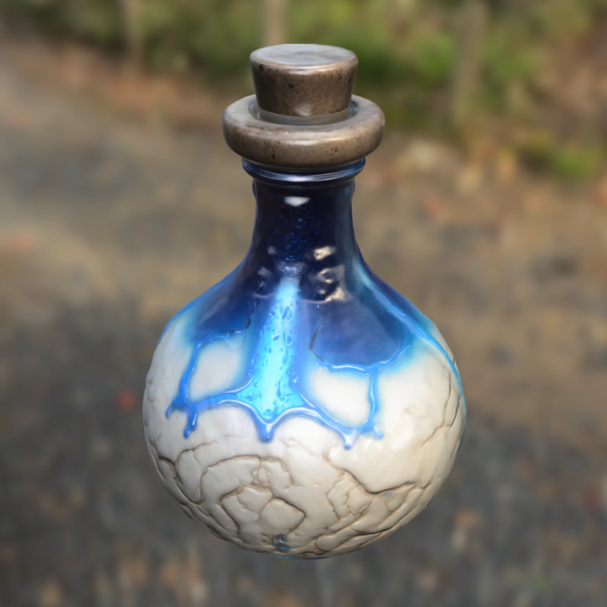 Mystic Brain Elixir Bottle 3D Model .c4d .max .obj .3ds .fbx .stl .blend 