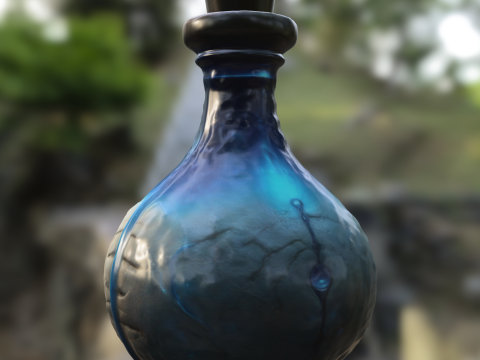 Mystic Brain Elixir Bottle Modelo 3D