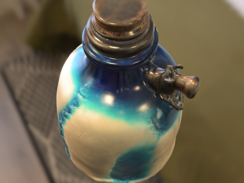 Stitched Flesh Potion Bottle 3D Model
