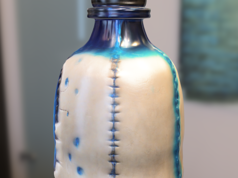 Stitched Flesh Potion Bottle 3D Model