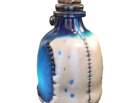 Stitched Flesh Potion Bottle 3D Model