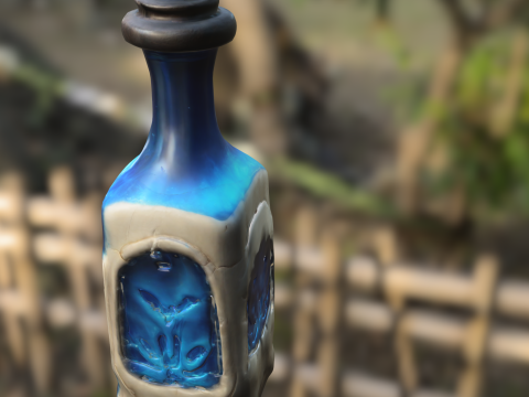 Skull Curse Elixir Bottle 3D Model