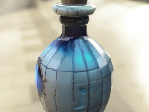 Arcane Core Vial Magical Energy Bottle 3D Model