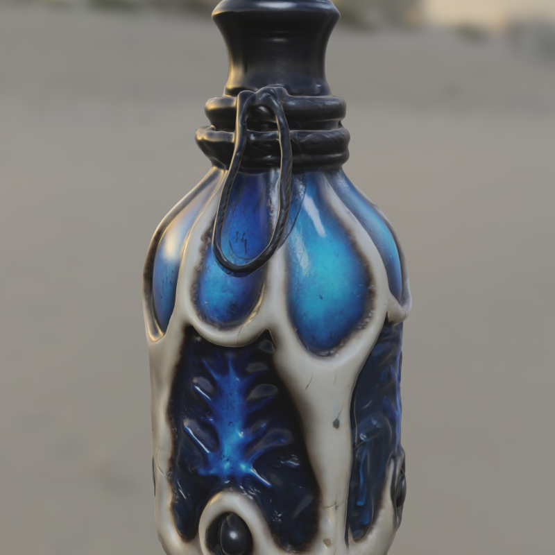 Eldritch Essence Bottle Model 3D .c4d .max .obj .3ds .fbx .stl .blend 