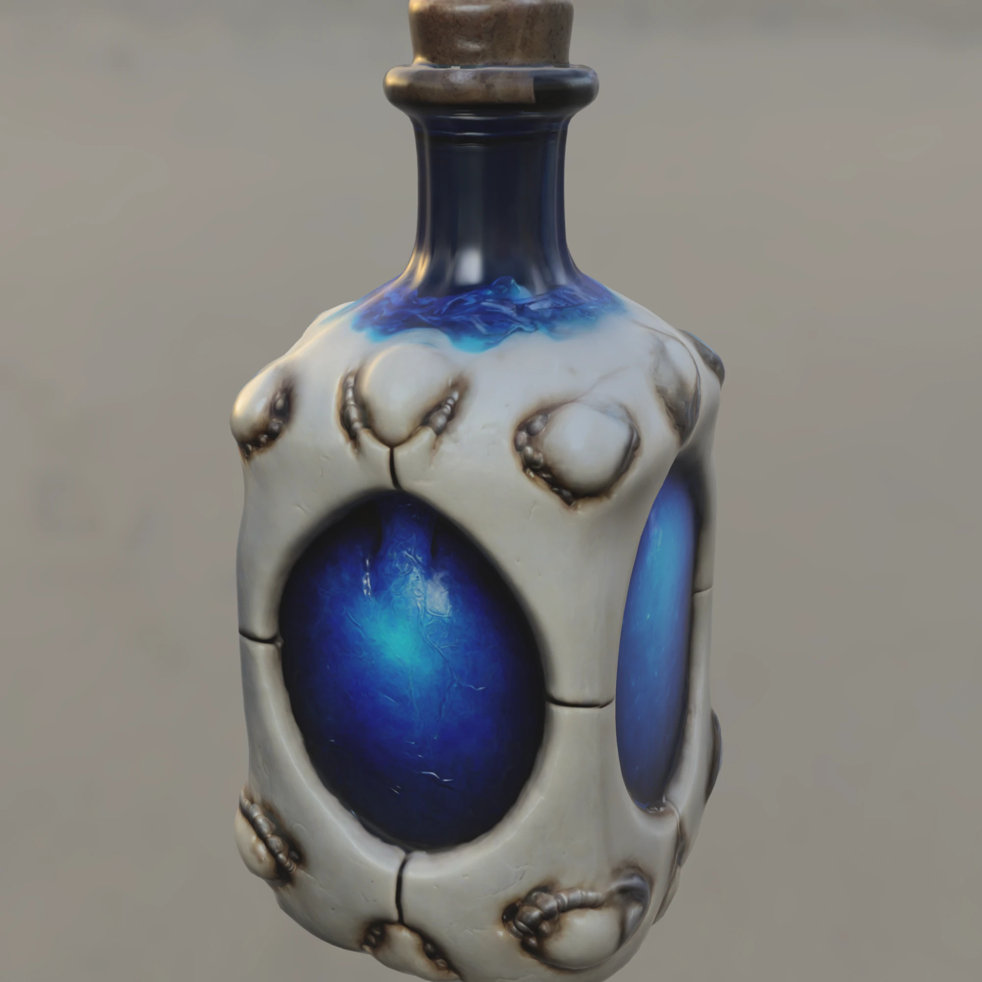 Voidheart Mana Flask 3D Model .c4d .max .obj .3ds .fbx .stl .blend 