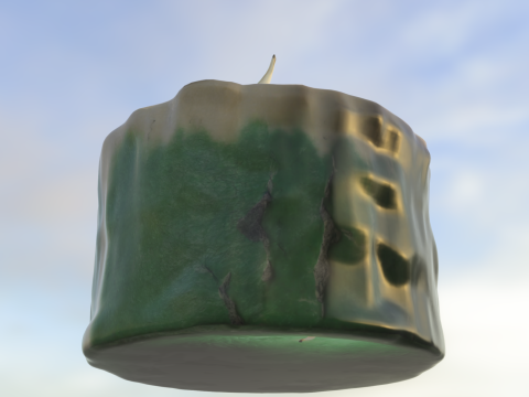 Mossy Ritual Candle 3D 模型