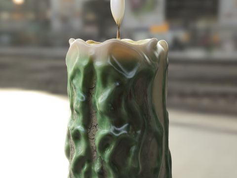 Corrupted Swamp Candle 3D Model
