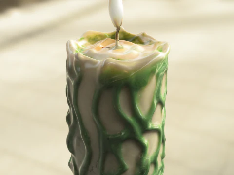 Corrupted Swamp Candle 3D Model