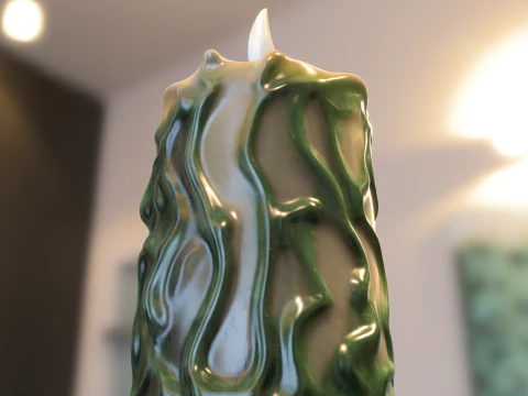 Corrupted Swamp Candle 3D Model