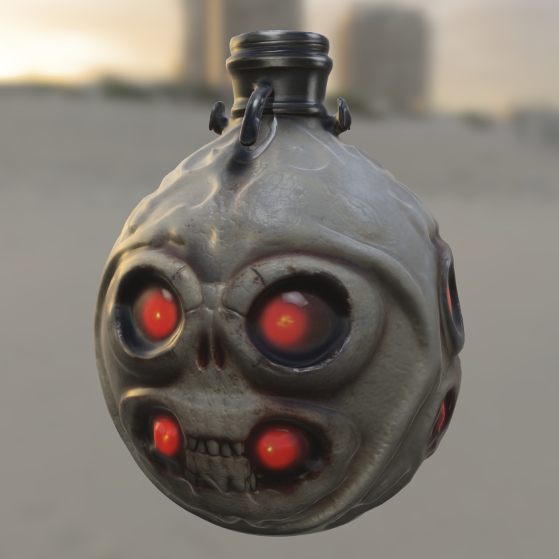 Demonic Soul Flask Model 3D .c4d .max .obj .3ds .fbx .stl .blend