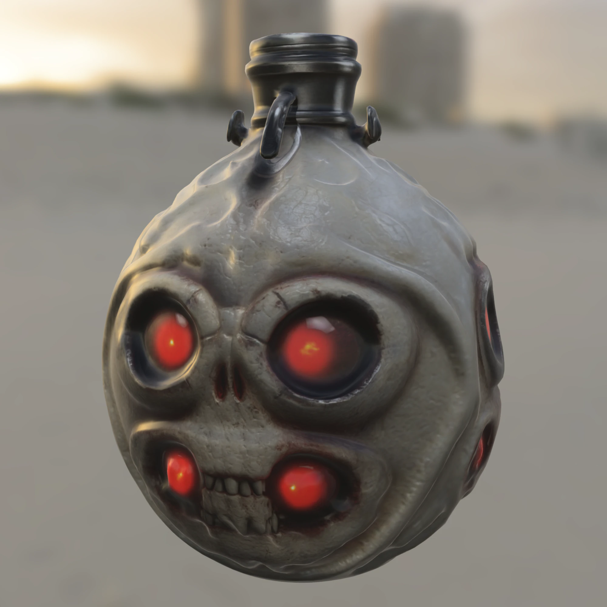 Demonic Soul Flask 3D Model .c4d .max .obj .3ds .fbx .stl .blend 