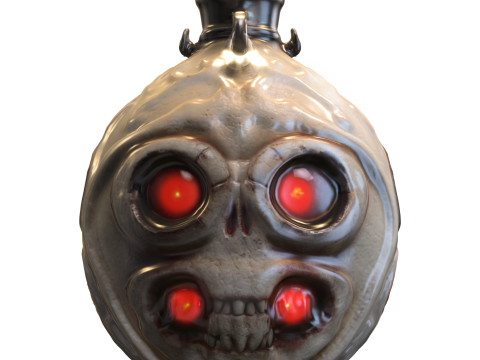 Demonic Soul Flask Model 3D