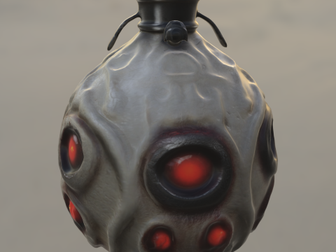 Demonic Soul Flask Model 3D