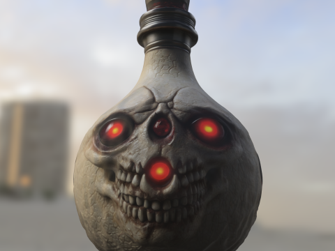 Infernal Skull Flask 3D 模型