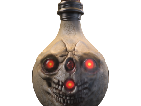 Infernal Skull Flask 3D 模型