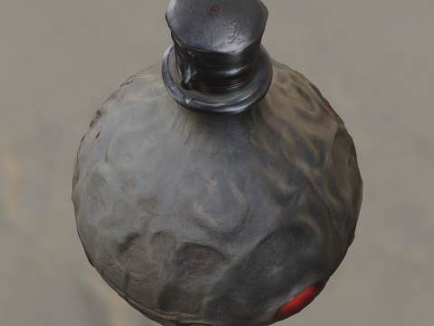 Grinning Skull Flask 3D मॉडल