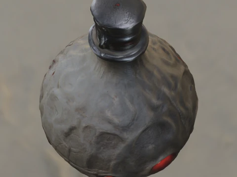 Grinning Skull Flask 3D Model