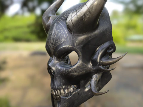 Demonic Skull Mask 3D Model