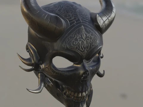 Demonic Skull Mask 3D Model