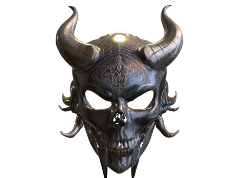 Demonic Skull Mask 3D Model