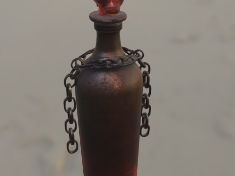 Cursed Blood Potion Bottle 3D Model
