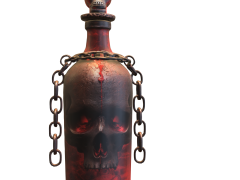 Cursed Blood Potion Bottle 3D Model
