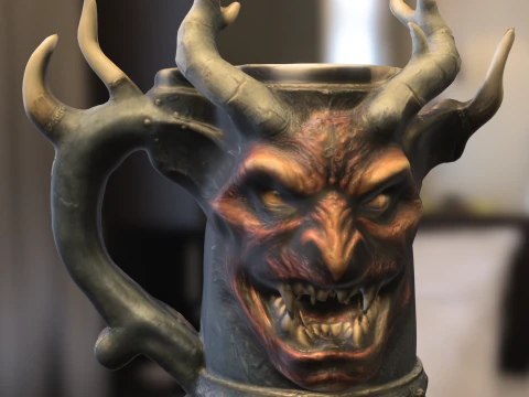 Infernal Demon Mug 3D Model