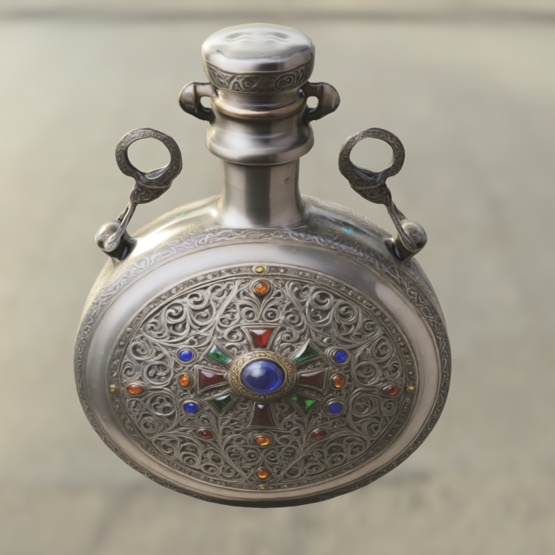 Enchanted Relic Flask 3D Model .c4d .max .obj .3ds .fbx .stl .blend