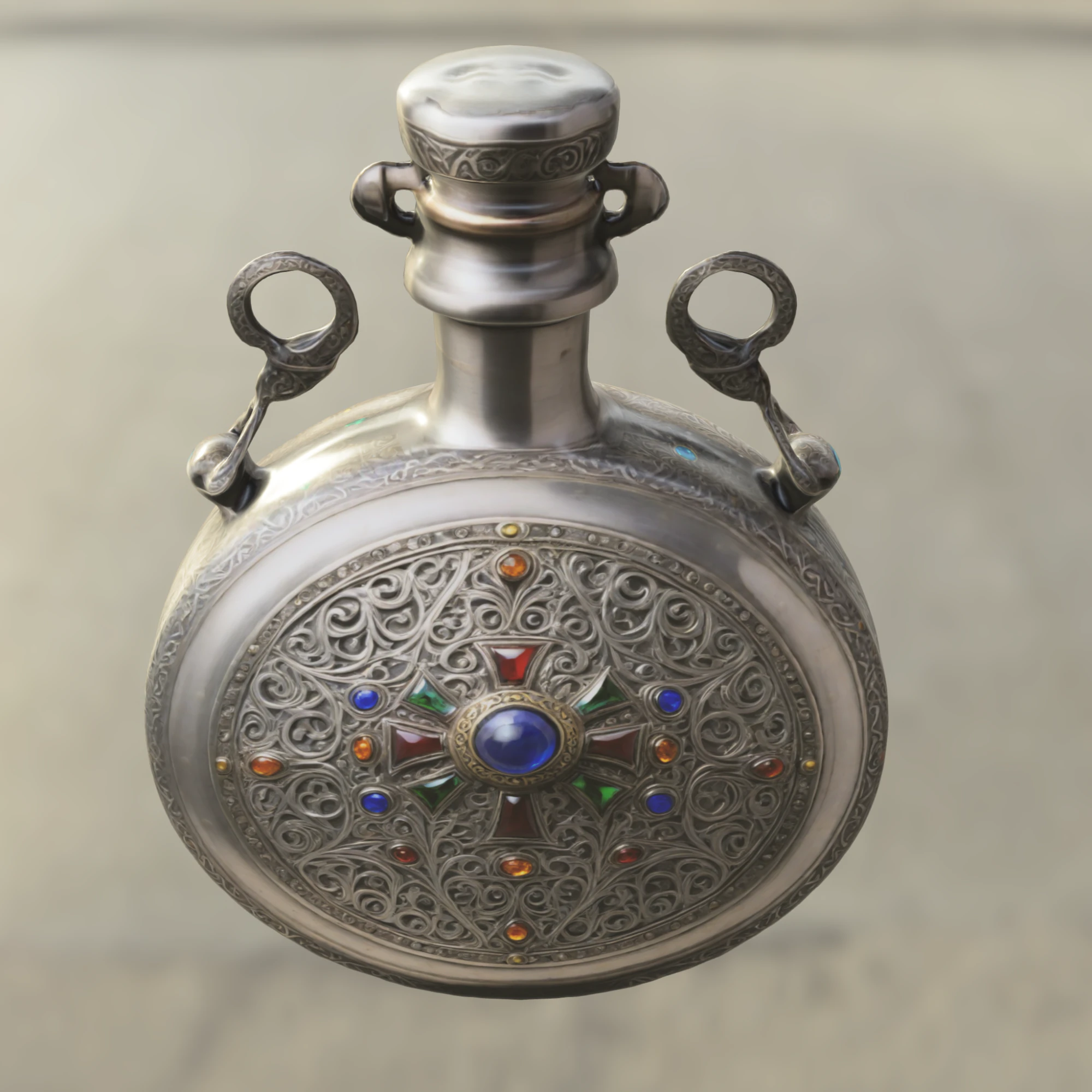Enchanted Relic Flask 3D Model .c4d .max .obj .3ds .fbx .stl .blend 