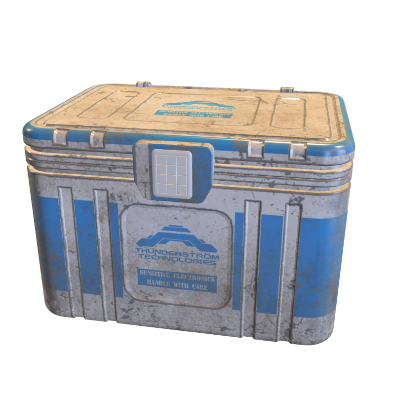 Biohazard Storage Crate Contaminated Supply Case 3D Model .c4d .max .obj .3ds .fbx .stl .blend