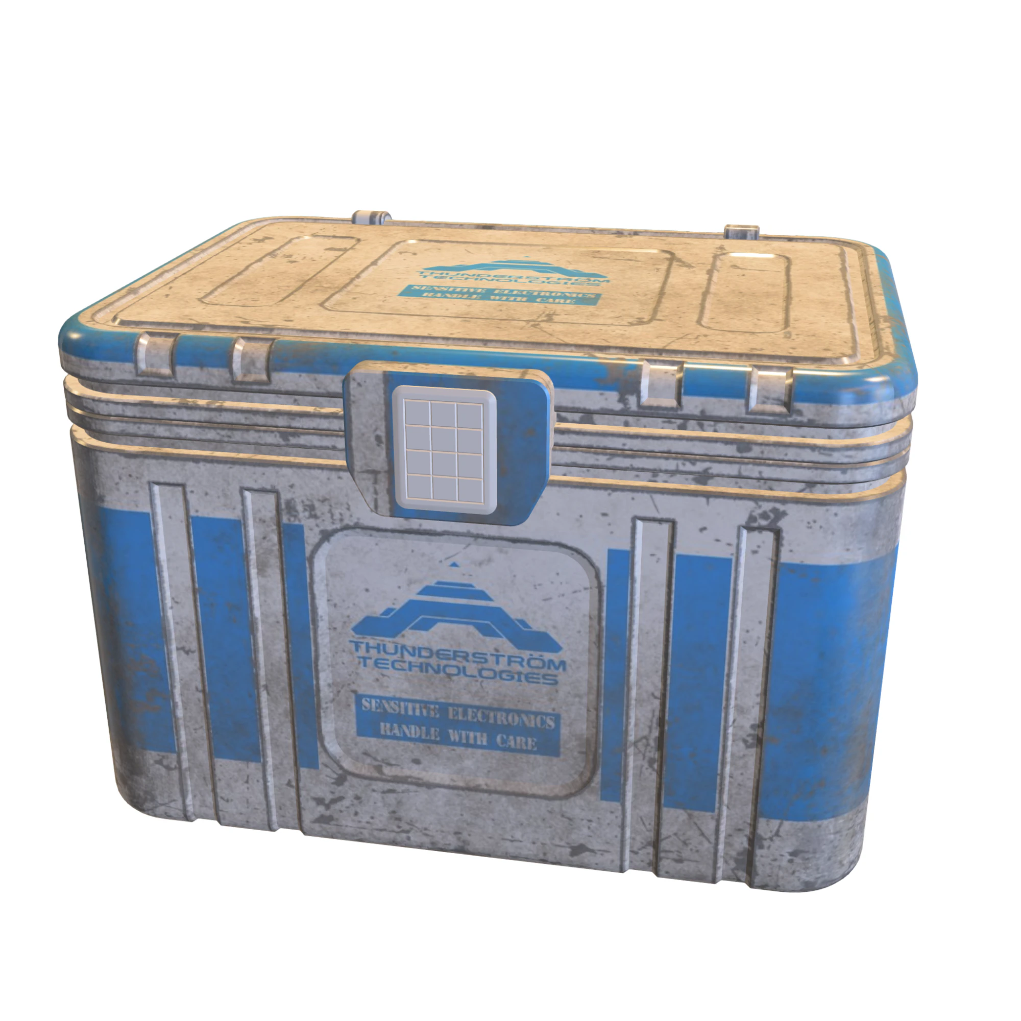 Biohazard Storage Crate Contaminated Supply Case 3D Model .c4d .max .obj .3ds .fbx .stl .blend