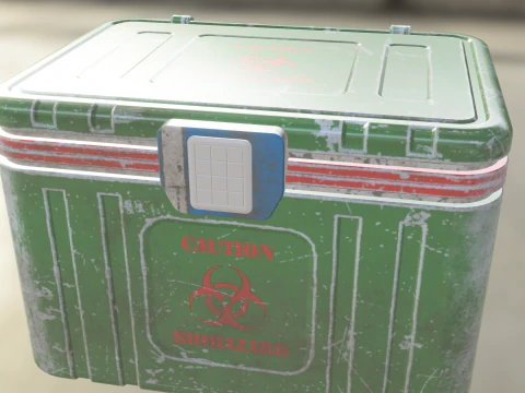 Biohazard Storage Crate Contaminated Supply Case 3D Model