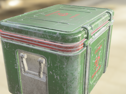 Biohazard Storage Crate Contaminated Supply Case 3D Model