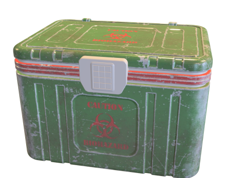 Biohazard Storage Crate Contaminated Supply Case 3D Model