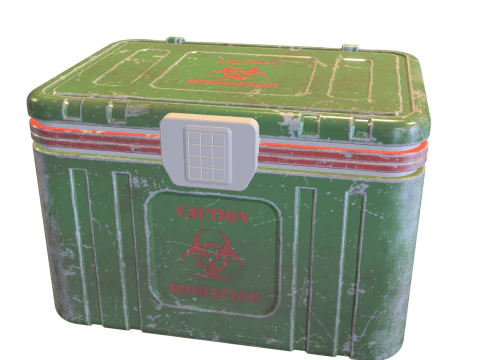 Biohazard Storage Crate Contaminated Supply Case 3D Model