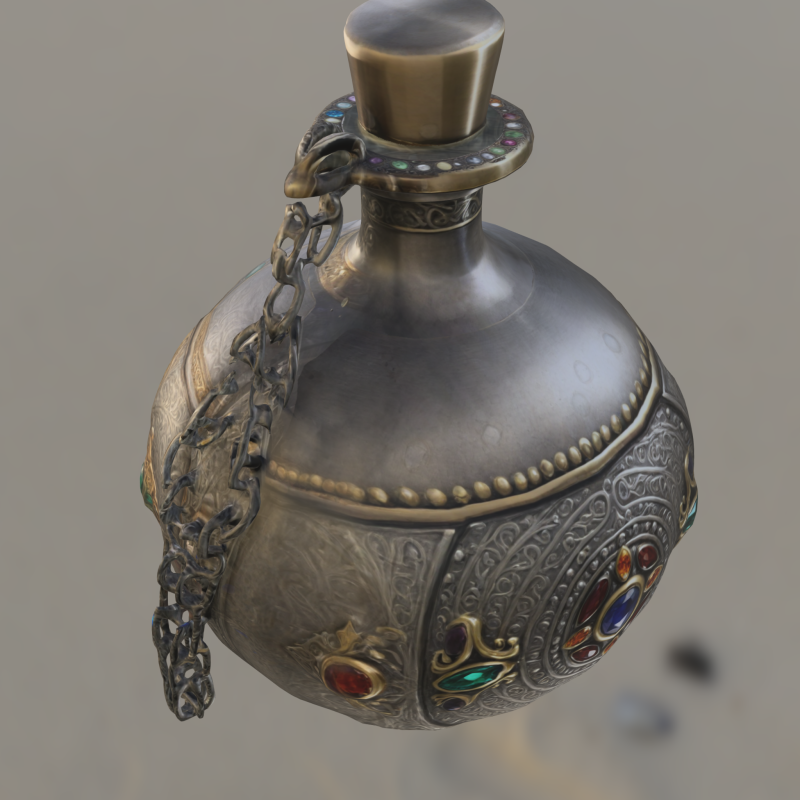 Jeweled Arcane Flask 3D 모델 .c4d .max .obj .3ds .fbx .stl .blend