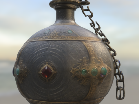 Jeweled Arcane Flask 3D 모델