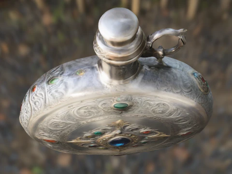 Ancient Gem Encrusted Flask 3D Model
