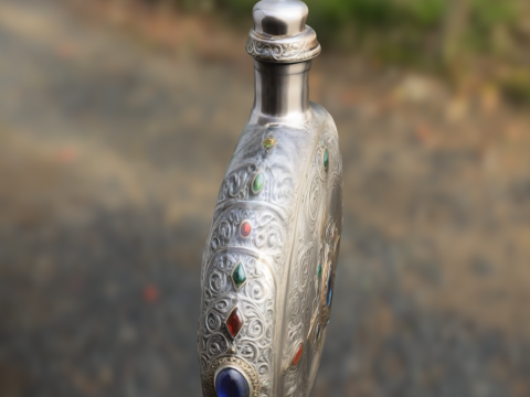 Ancient Gem Encrusted Flask Modèle 3D