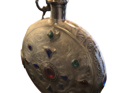 Ancient Gem Encrusted Flask Modèle 3D