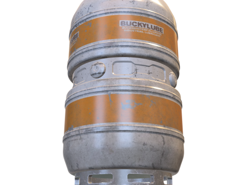Toxic Industrial Barrel Sci-Fi Hazardous Waste Container 3D Modell