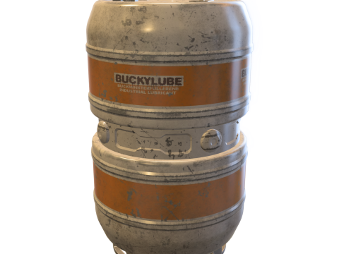 Toxic Industrial Barrel Sci-Fi Hazardous Waste Container 3D Modell