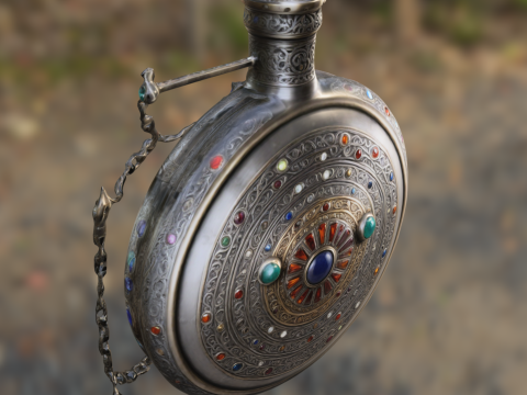 Ornate Fantasy Potion Flask Modèle 3D