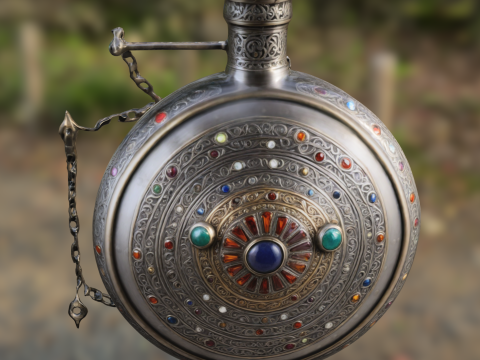 Ornate Fantasy Potion Flask Modèle 3D