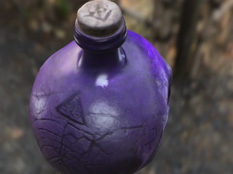 Cursed Skull Elixir Bottle 3D Model