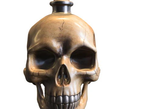 Skull Bottle Prop 3D Model