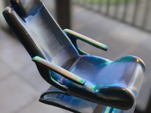 Futuristic Recliner Chair Sci-Fi Model 3D