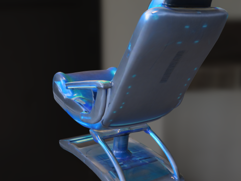Futuristic Recliner Chair Sci-Fi Model 3D